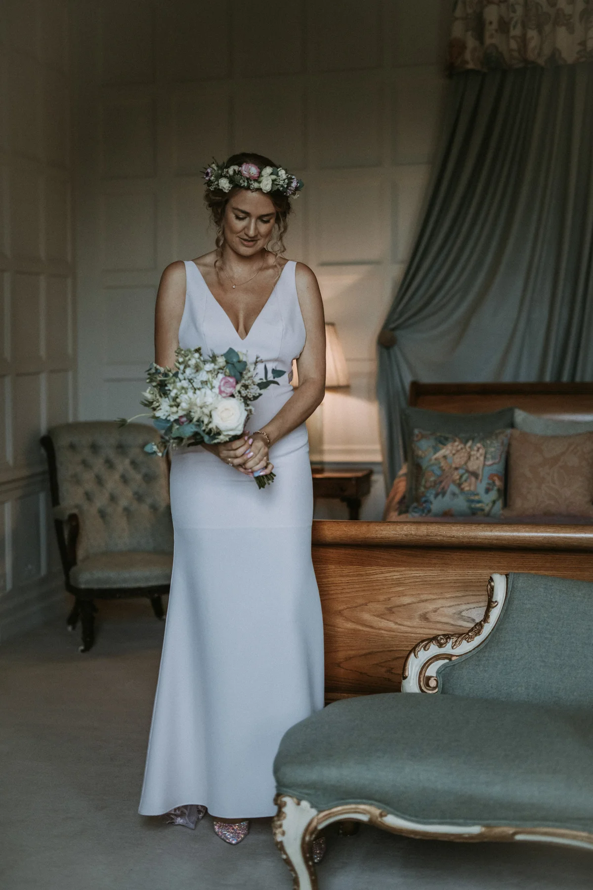 Bride In Flower Crown Micro Wedding