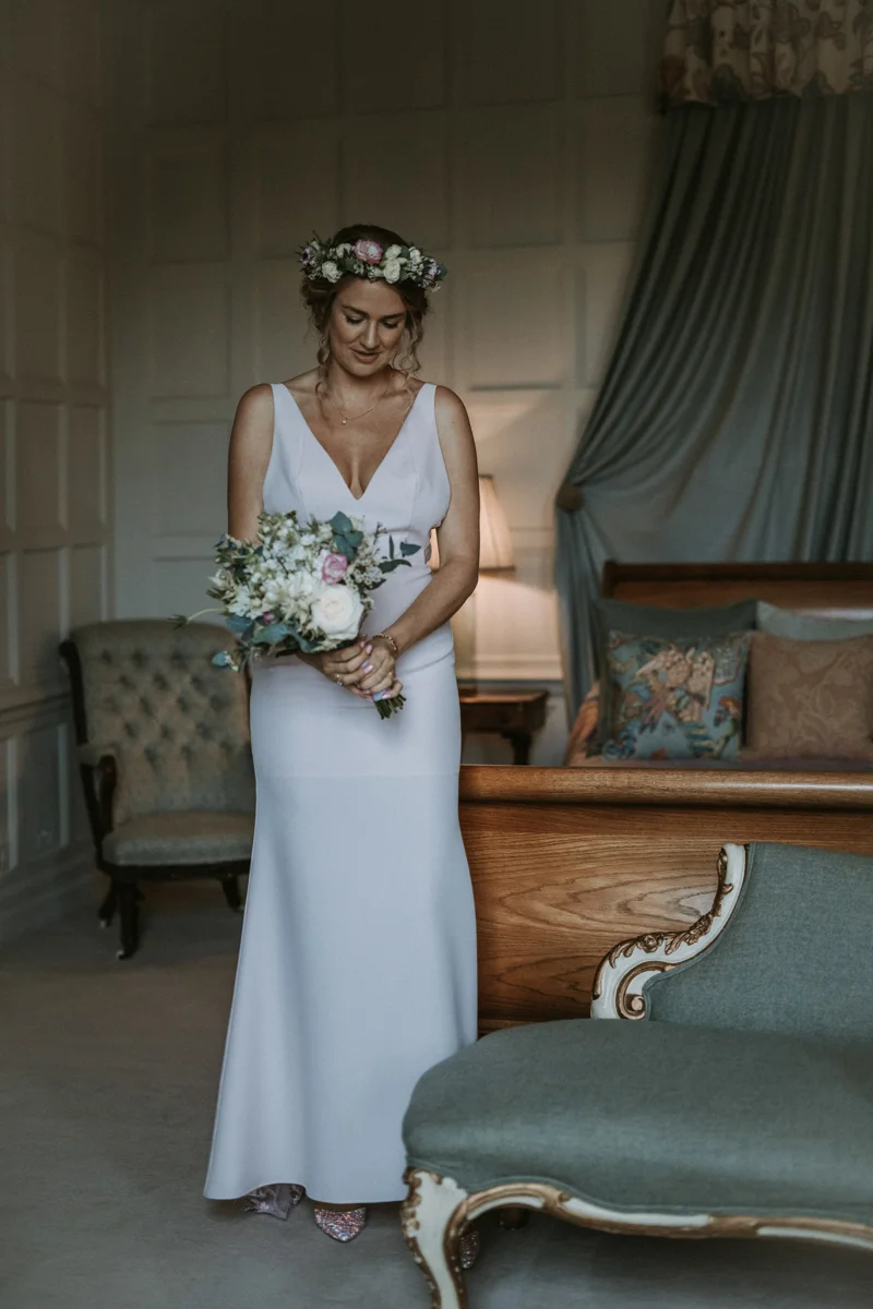 Bride In Flower Crown Micro Wedding