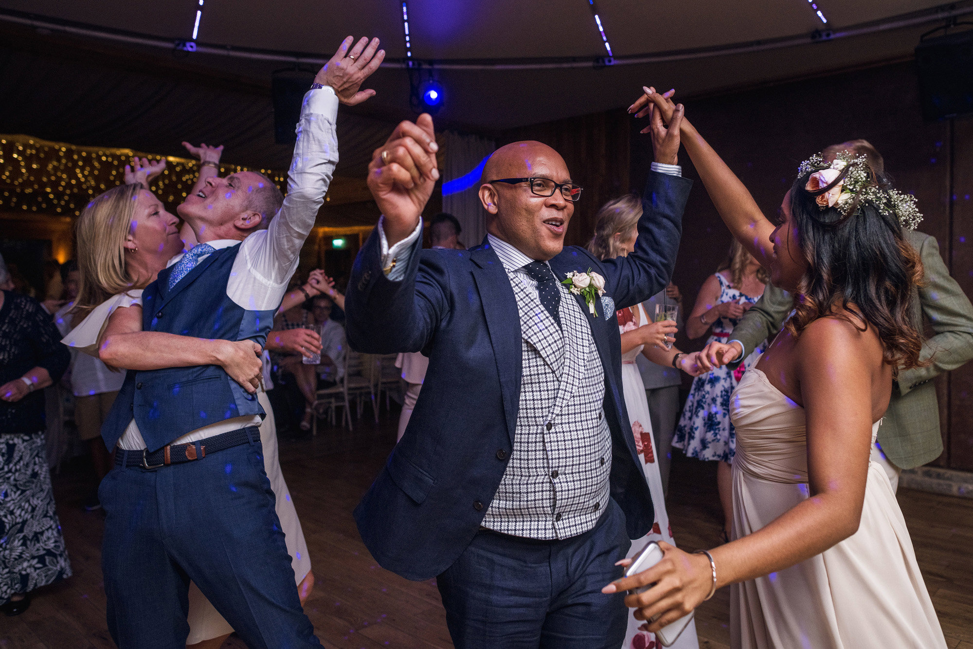 Gay groom parties the night away in soundproof reception venue