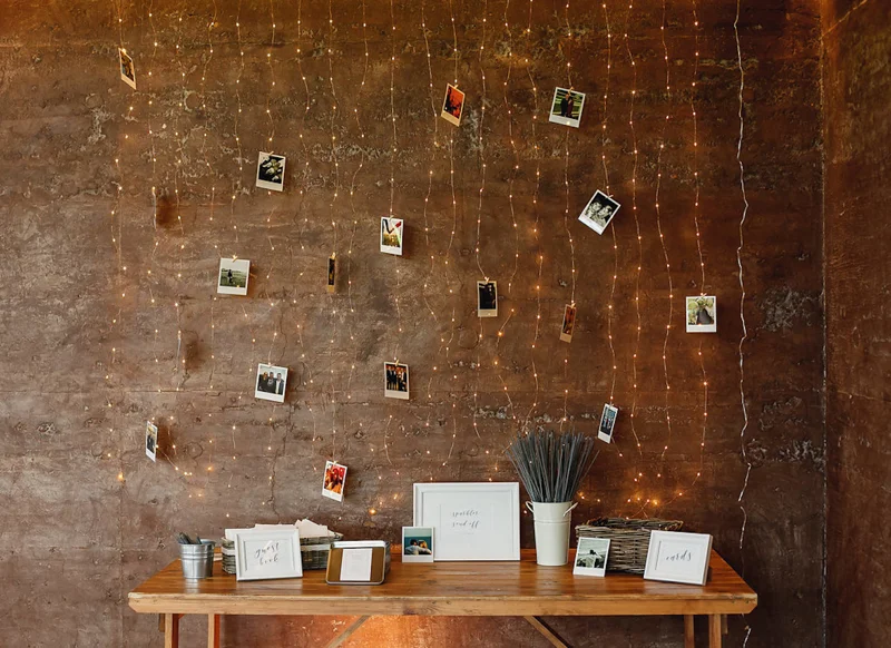 Tomredmanphotography Fairy Lights Guestbook Styling