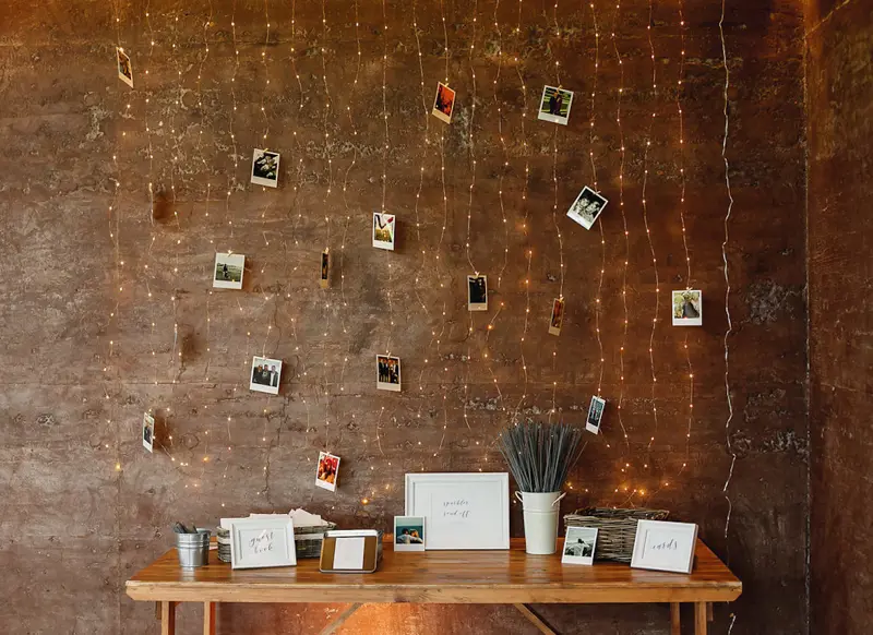 Tomredmanphotography Fairy Lights Guestbook Styling