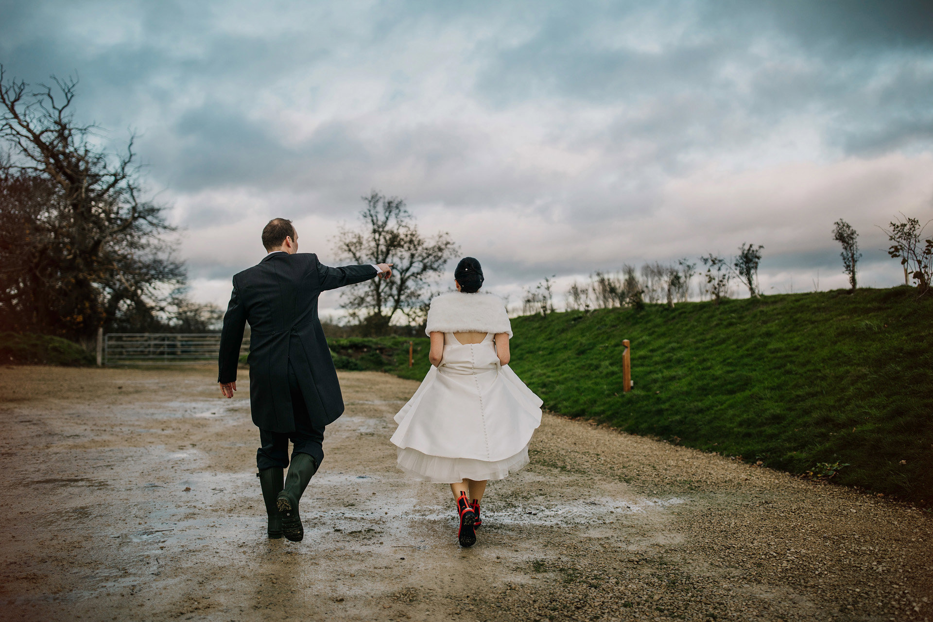 Winter Wedding Bride Groom