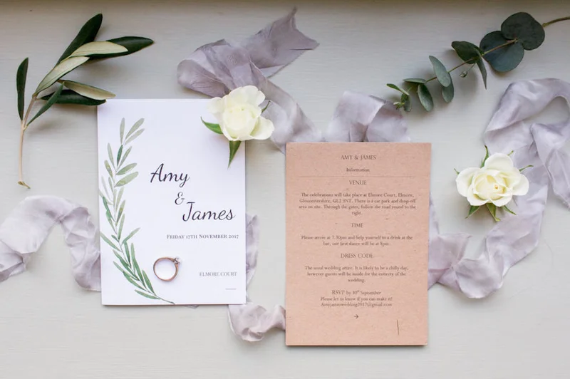Tuscan Style Wedding Invites