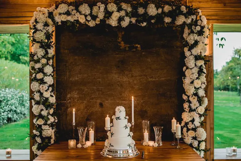 Barneywalters Floral Arch White Flowers Style Trends Wedding