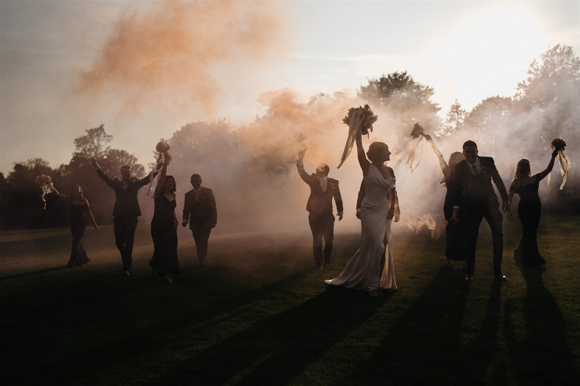 Smoke Wedding Photo