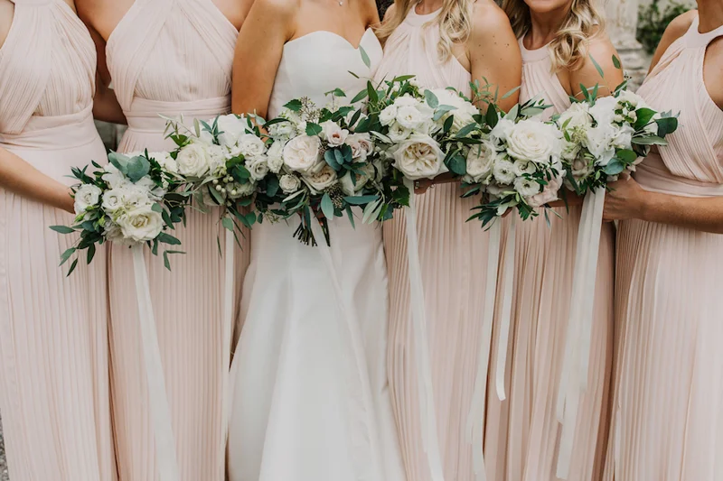 Blush Bridesmaids Summer Wedding