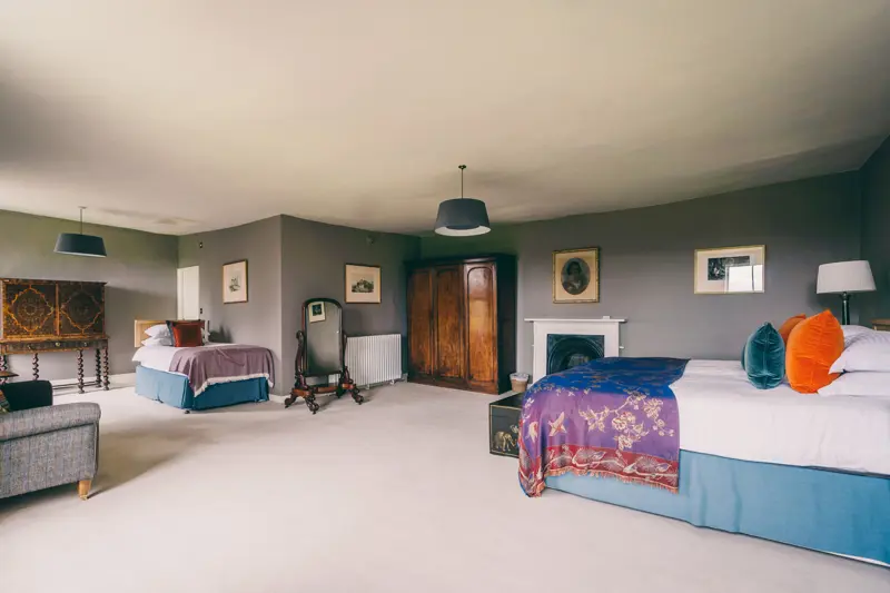 Nursery room wedding guest accommodation at Elmore Court