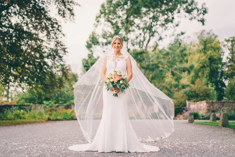 Long Veil Autumn Wedding
