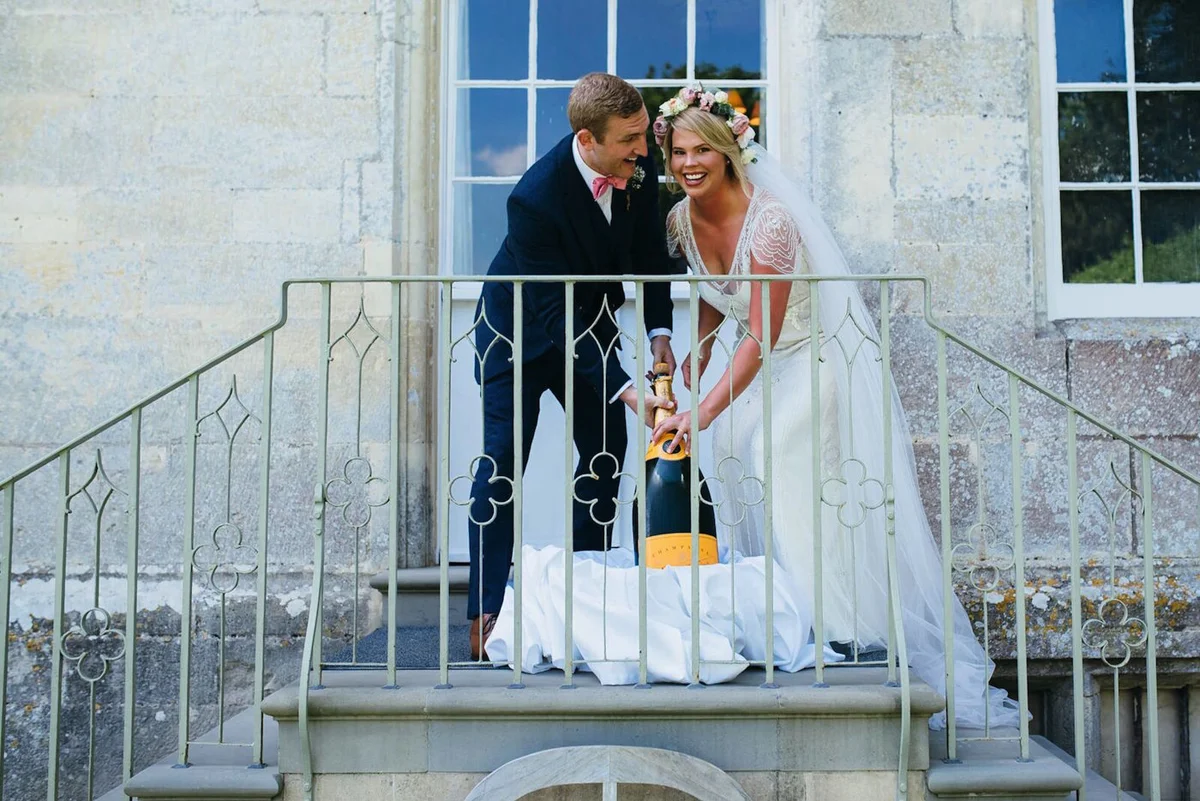 Champagne Wedding Bride Groom