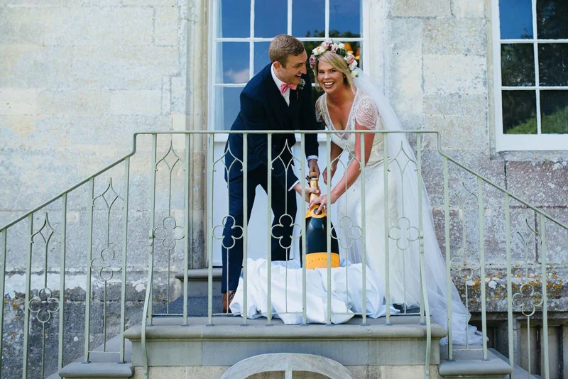 Champagne Wedding Bride Groom
