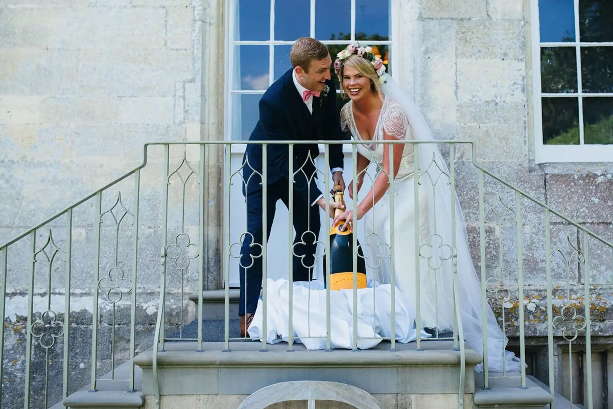 Champagne Wedding Bride Groom