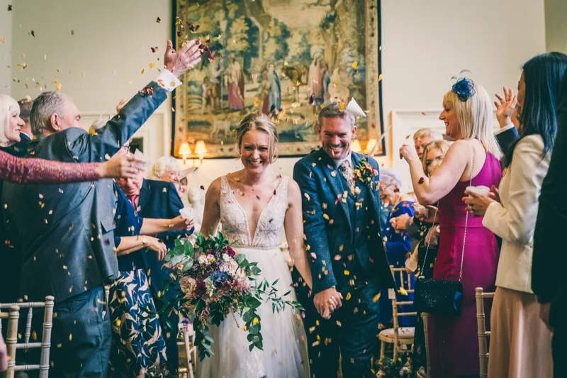 colourful wedding in the autumn