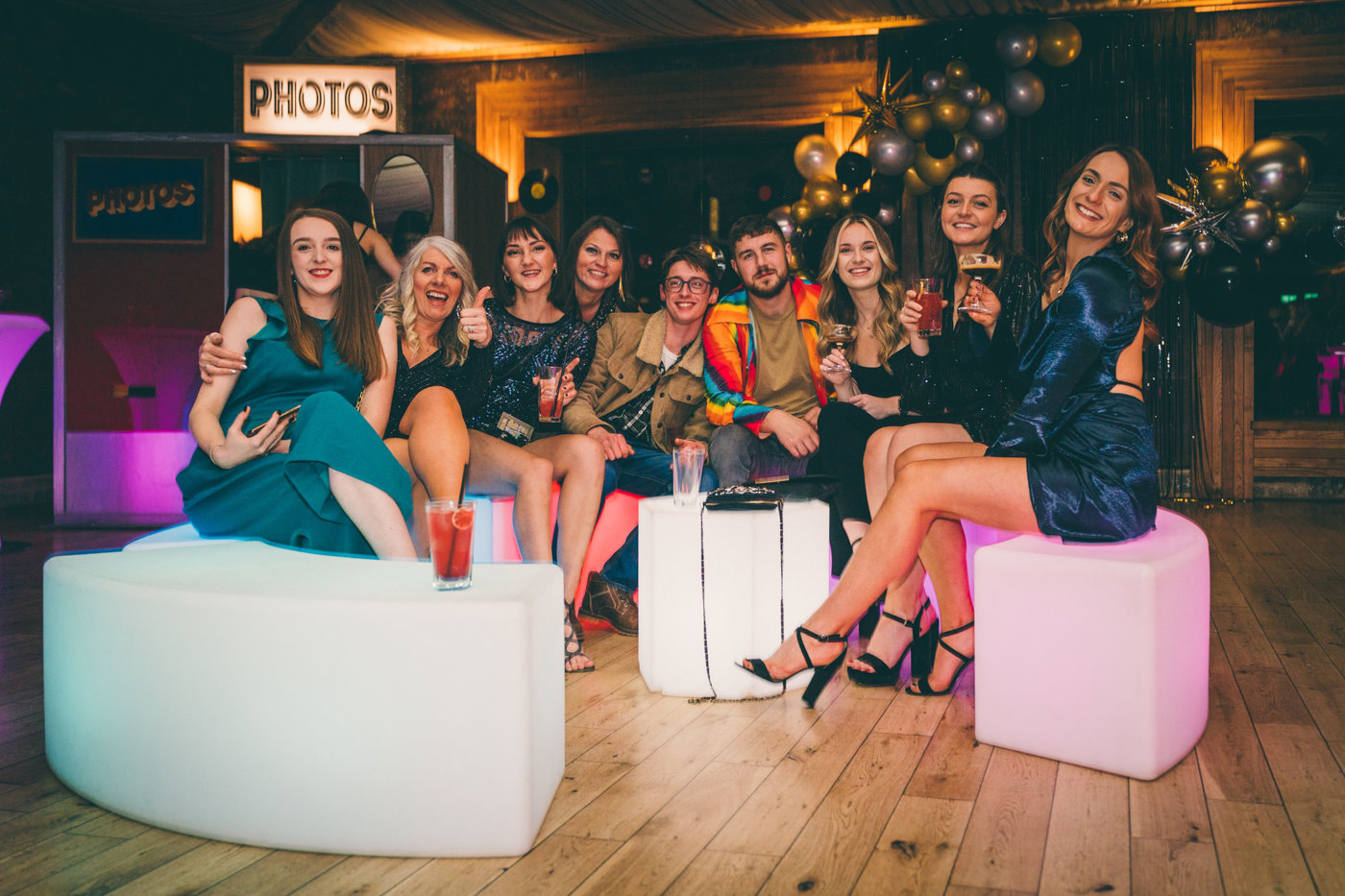 Light up sofa hire for disco weddings and events