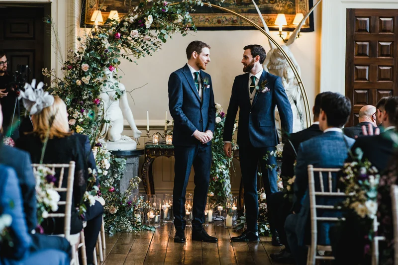 Groom and best man waiting