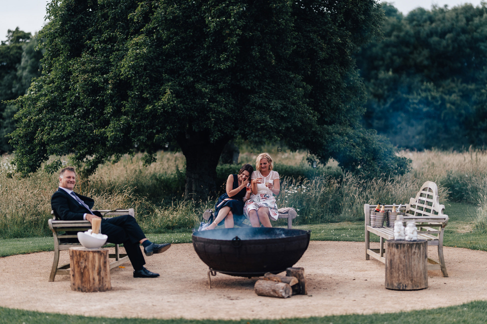 Firepit Wedding Guests