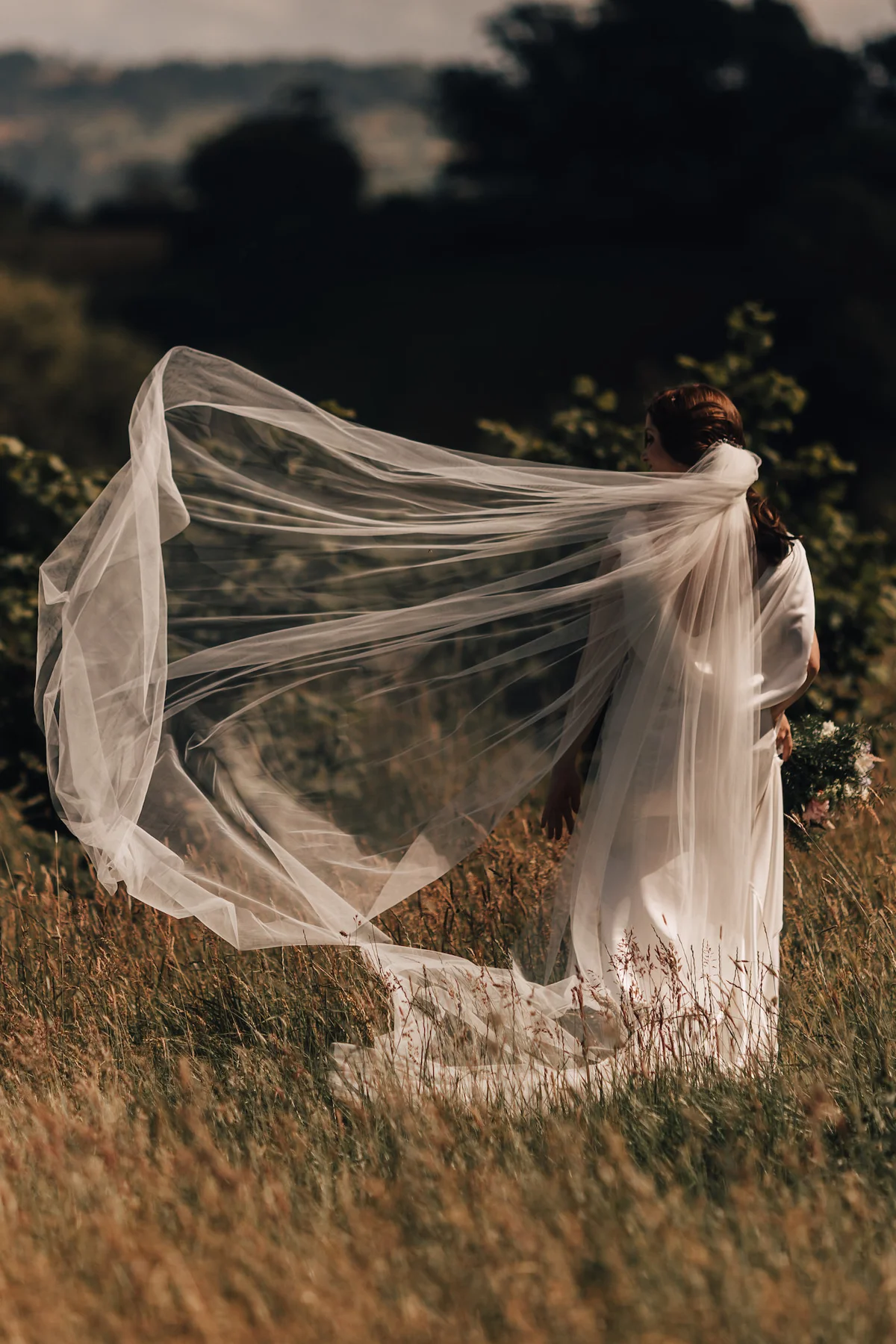 Blowing Veil Real Wedding