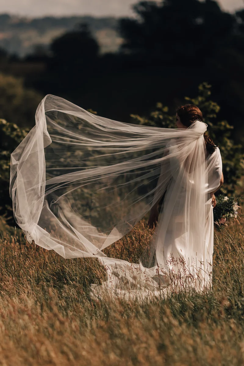 Blowing Veil Real Wedding