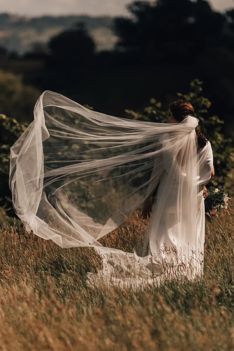 Blowing Veil Real Wedding