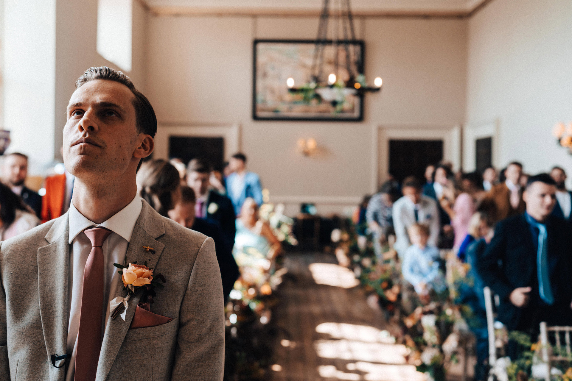 September Groom Waiting