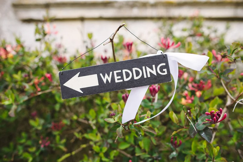 Outdoor Wedding Sign
