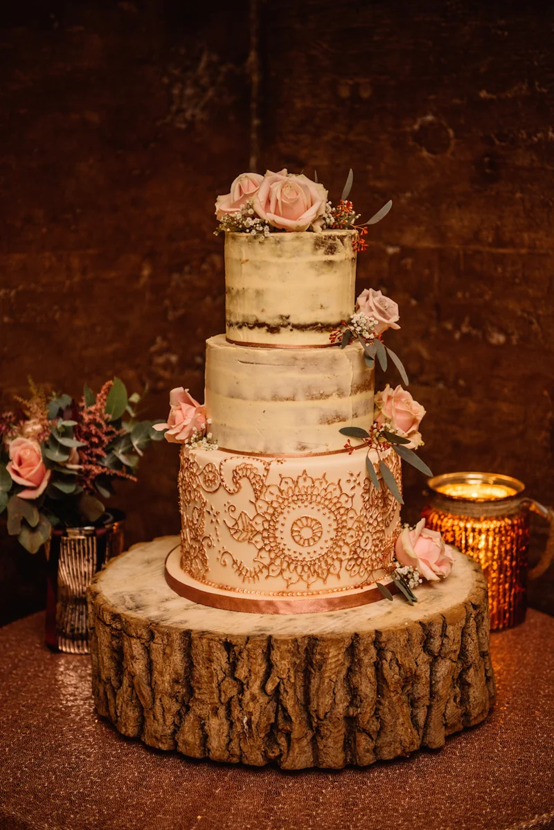 Fusion Wedding Cake Indian English