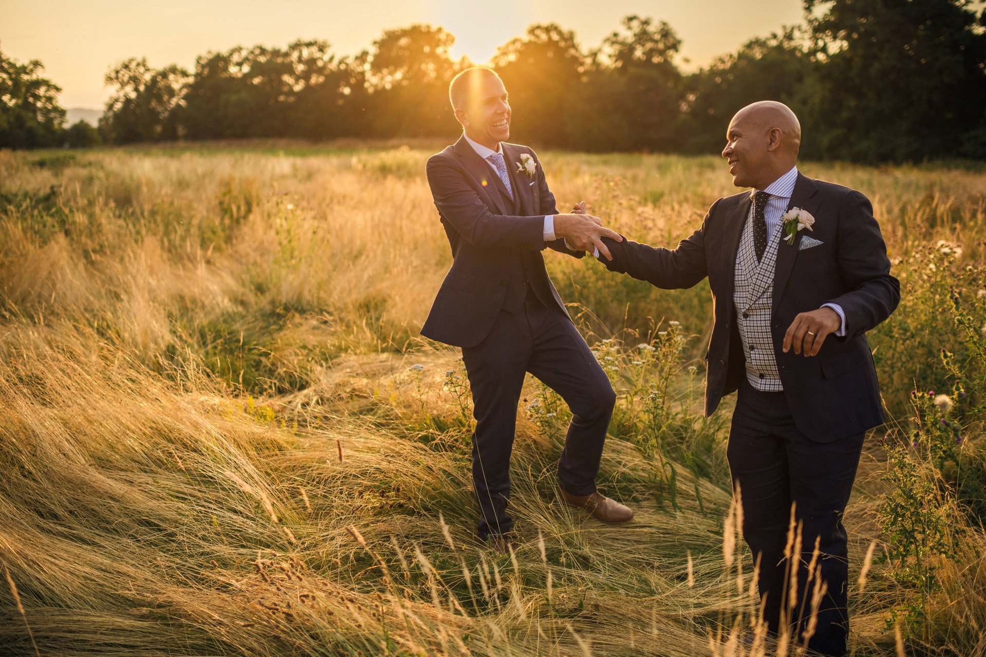 Two Grooms Dance Fields