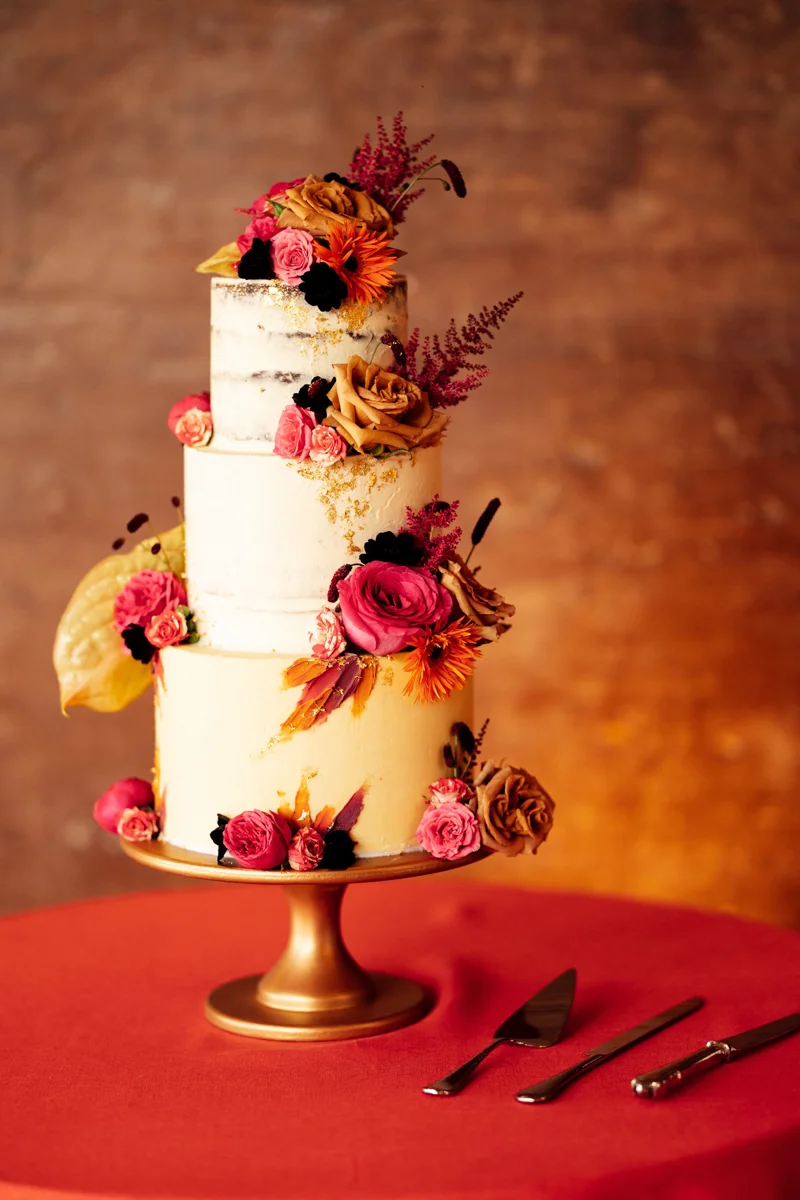 colourful wedding cake