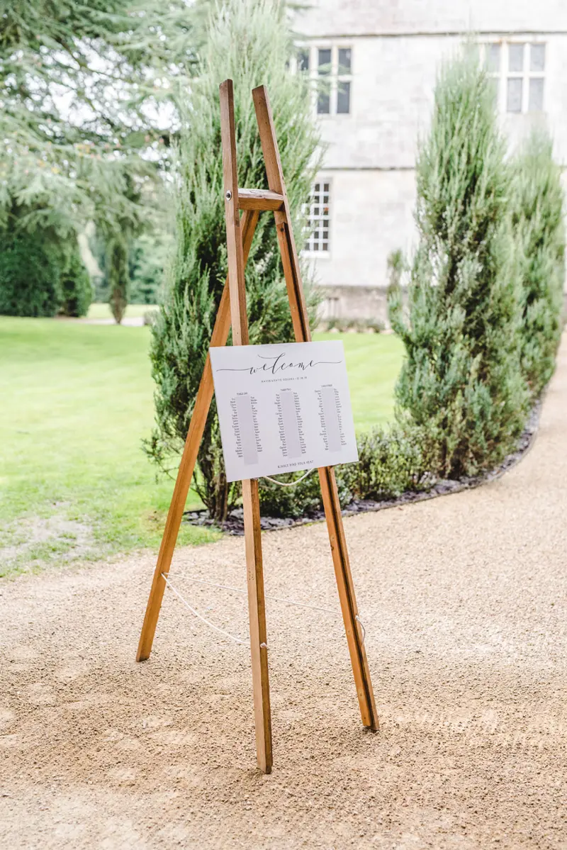 Wedding Table Plan Easel