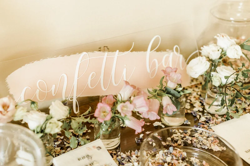 Confetti Bar Perspex Signs Wedding Ideas