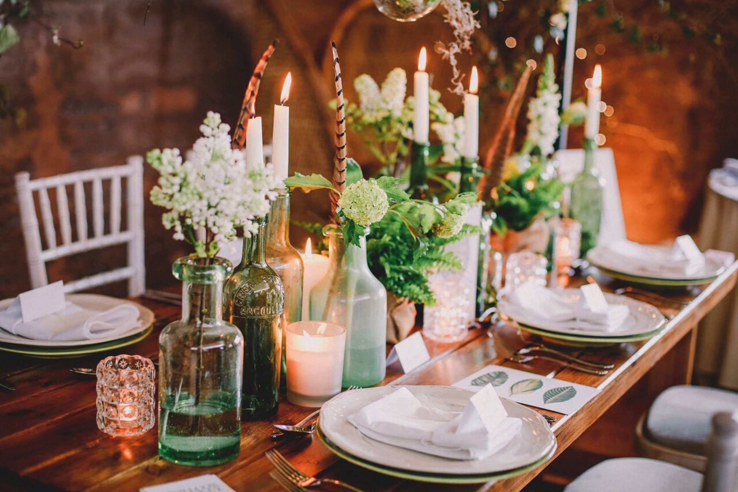 Botanical Candles Rustic Decor