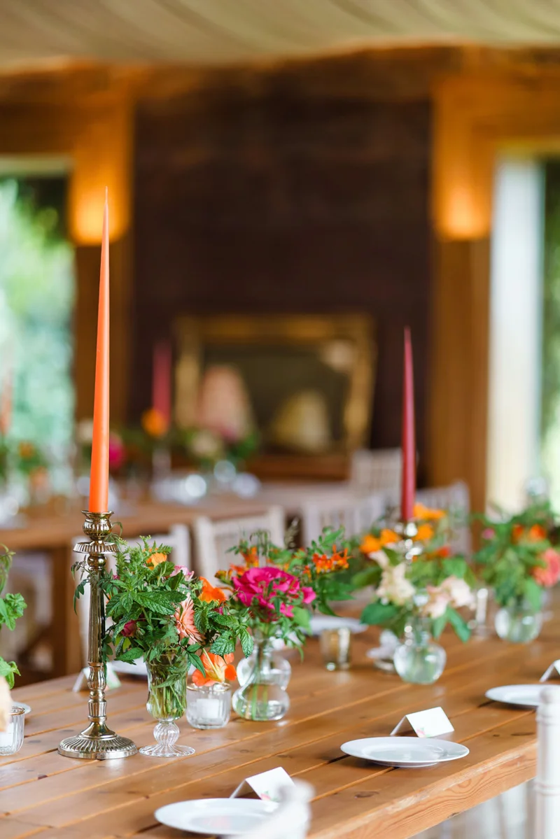 Pink Orange Green Wedding