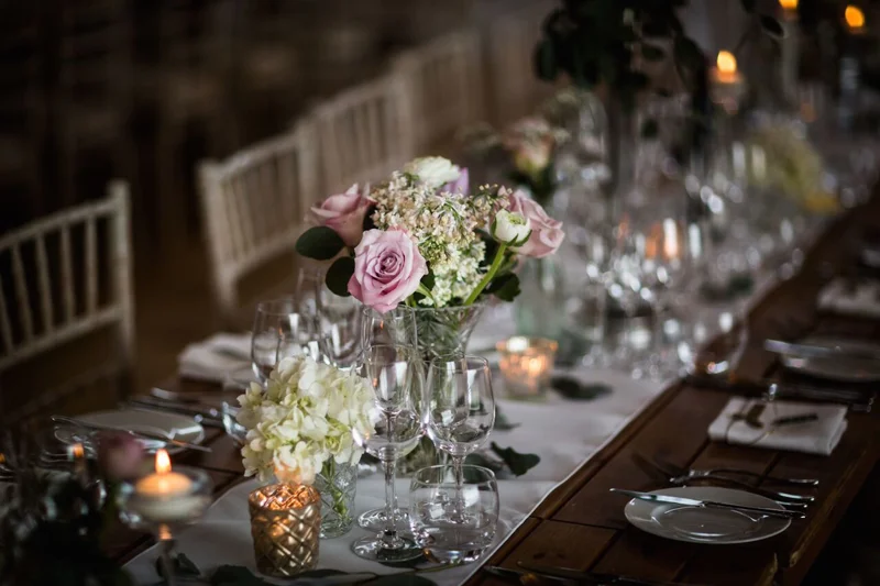 Roses Candles Wedding Style