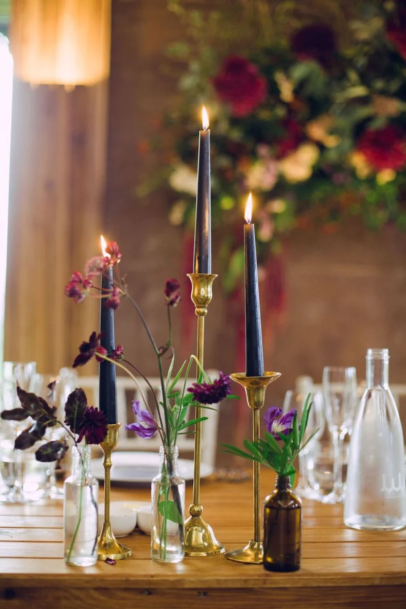 Black Candles Wedding Style