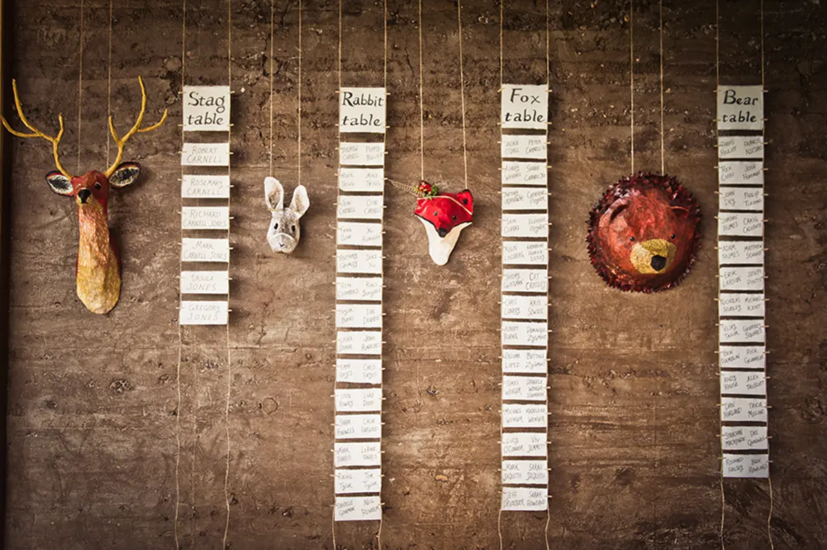 Woodland Wedding Table Plan