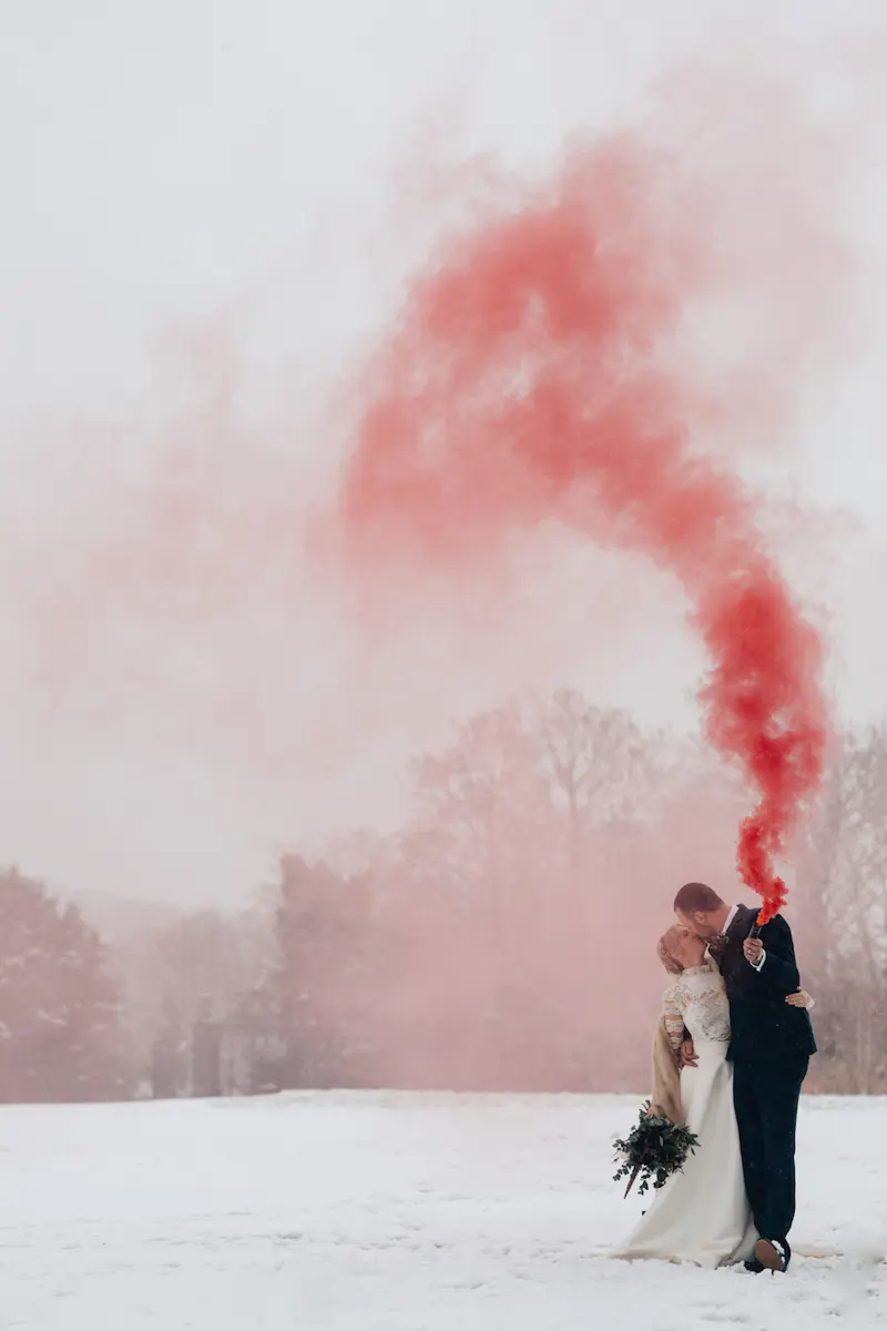 Winter Wedding Elmore Snow