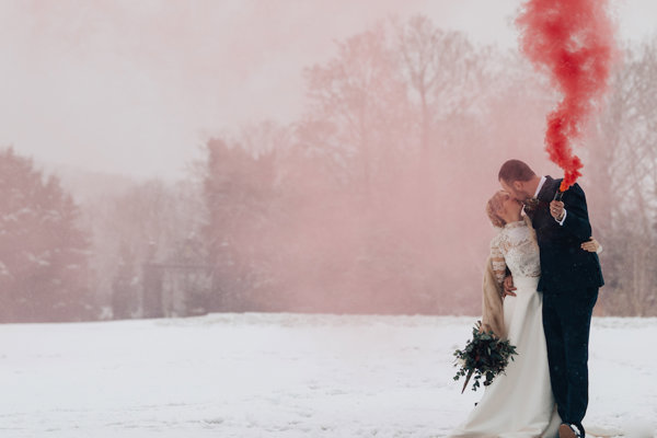 Winter Wedding Elmore Snow