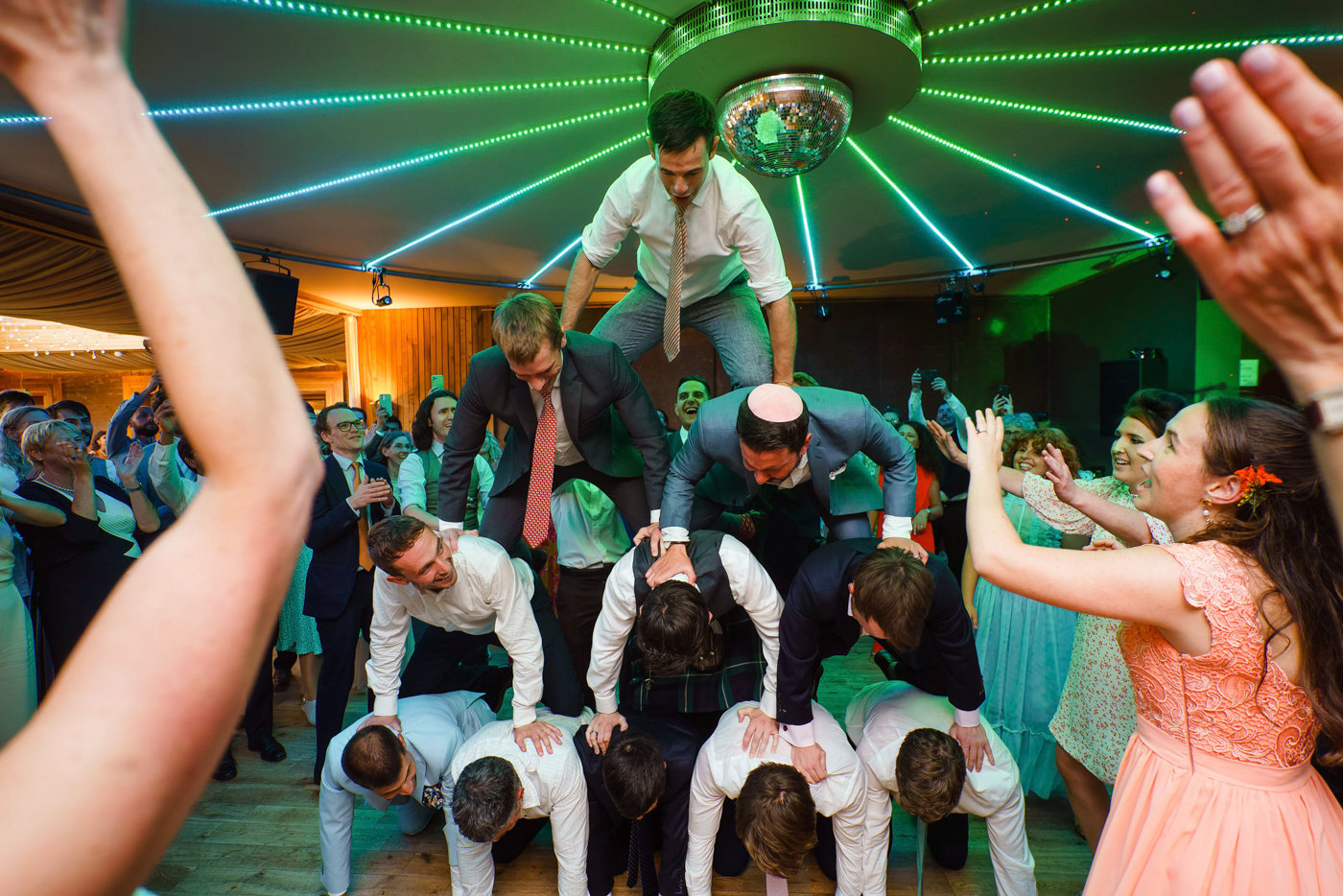 Jewish Wedding Human Pyramid