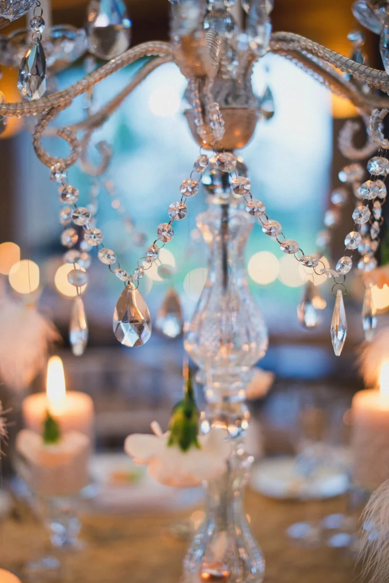 Laurapower Candles Chandelier Hanging Flowers