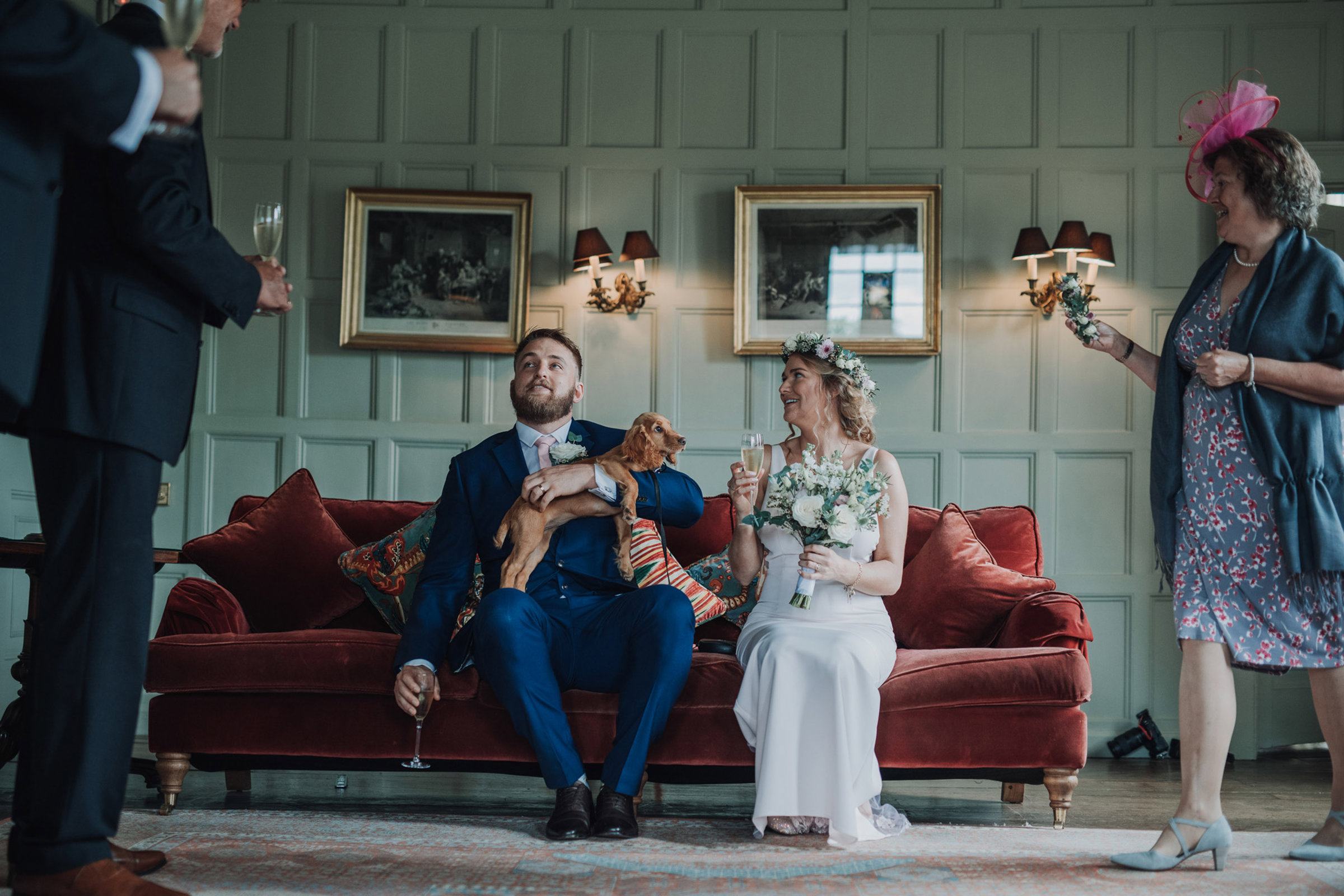 dog friendly micro wedding during covid pandemic at elmore court
