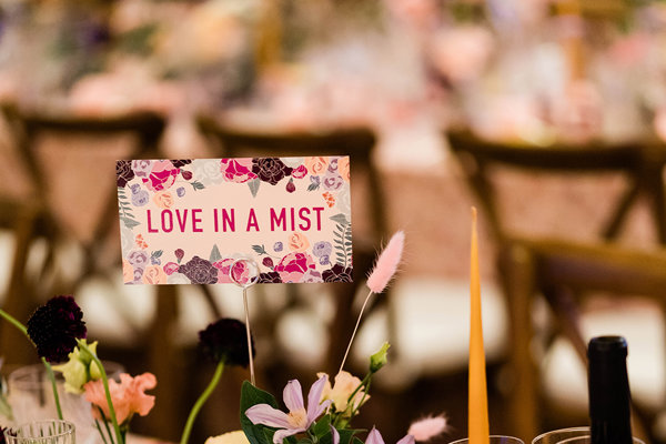 boho wedding with floral theme stationery and styling on new years eve at elmore court