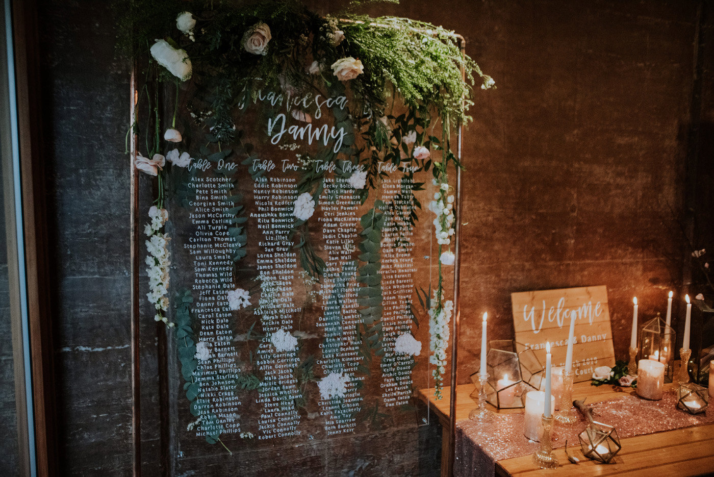 Festival Wedding Botanical Style Table Plan