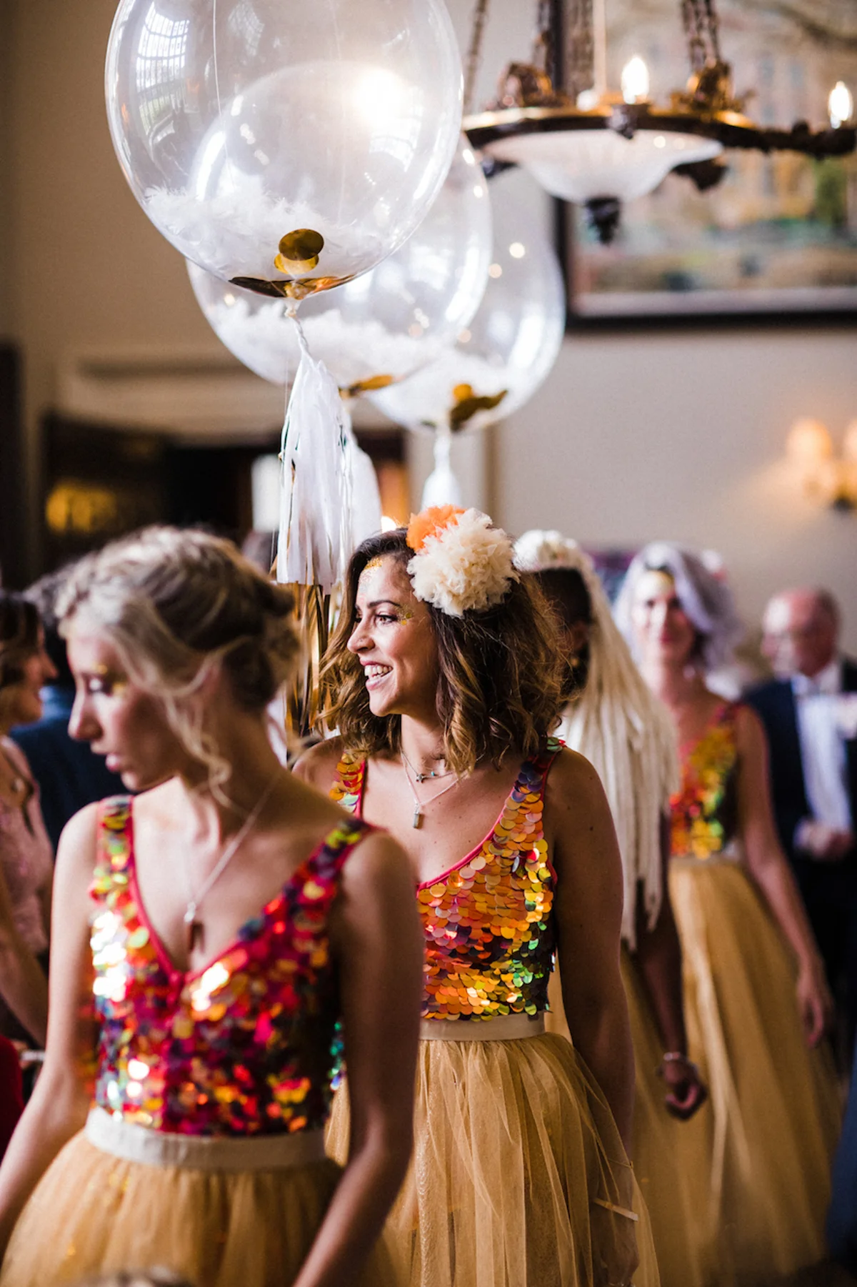 Bridesmaids Balloons Fun Wedding