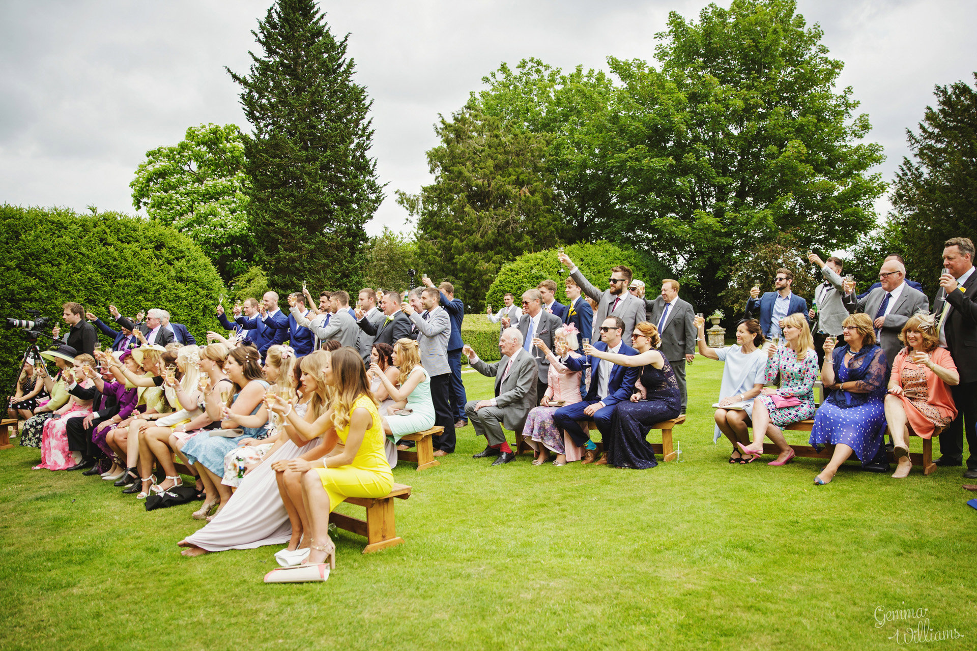 Outdoor Wedding Toast
