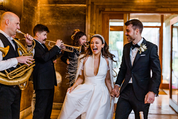 Happy wedding couple