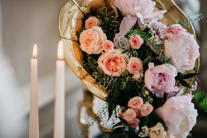 Themed Wedding Gramaphone Flowers