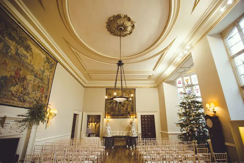 Ceremony Room Christmas Wedding