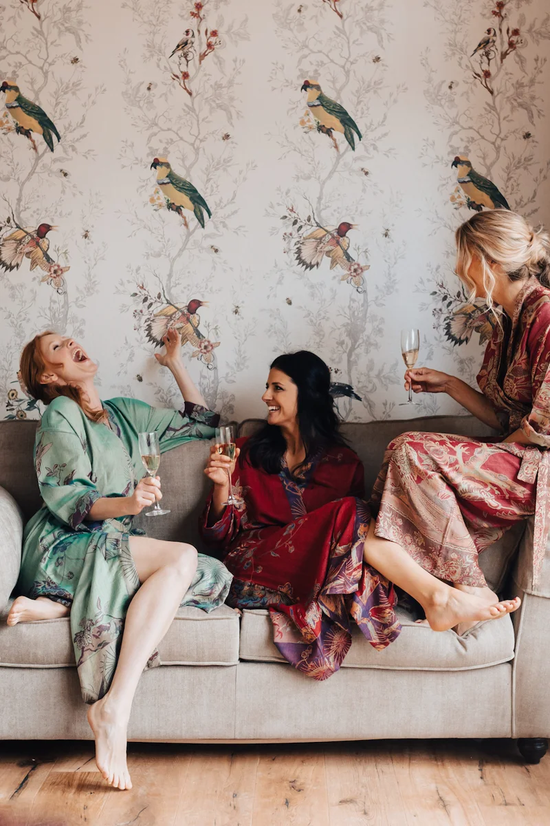 Matching Wedding Dressing Gowns