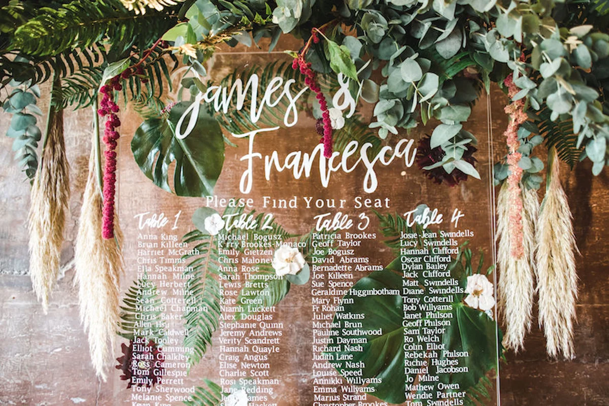 Perspex Tableplan Wedding Ideas Trends