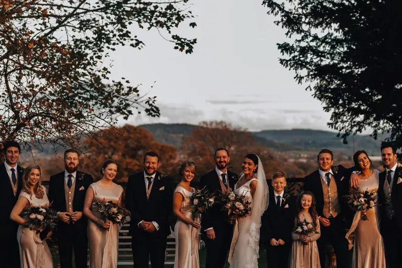 Winter Wedding Bridal Party