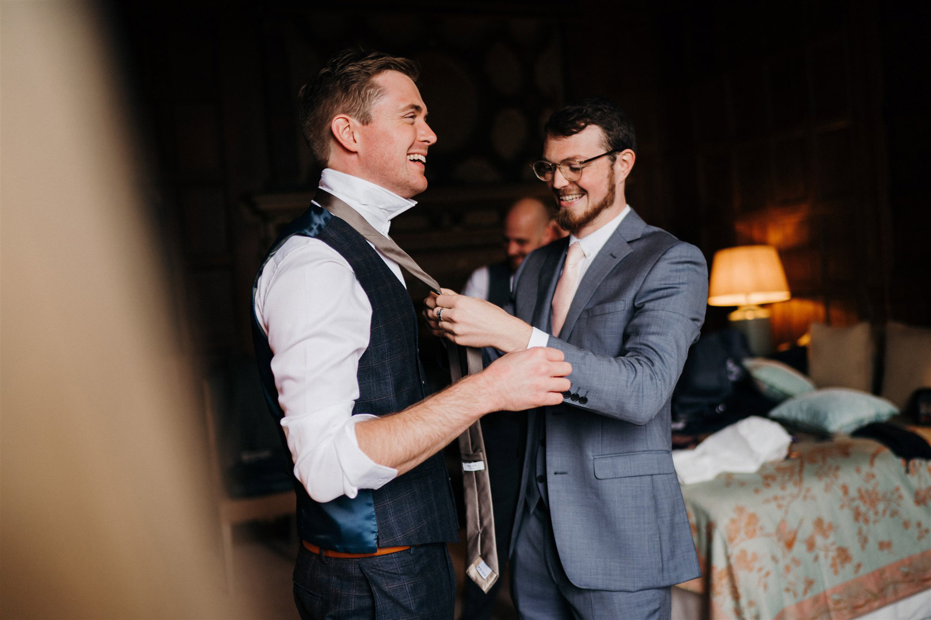 Groom Getting Ready